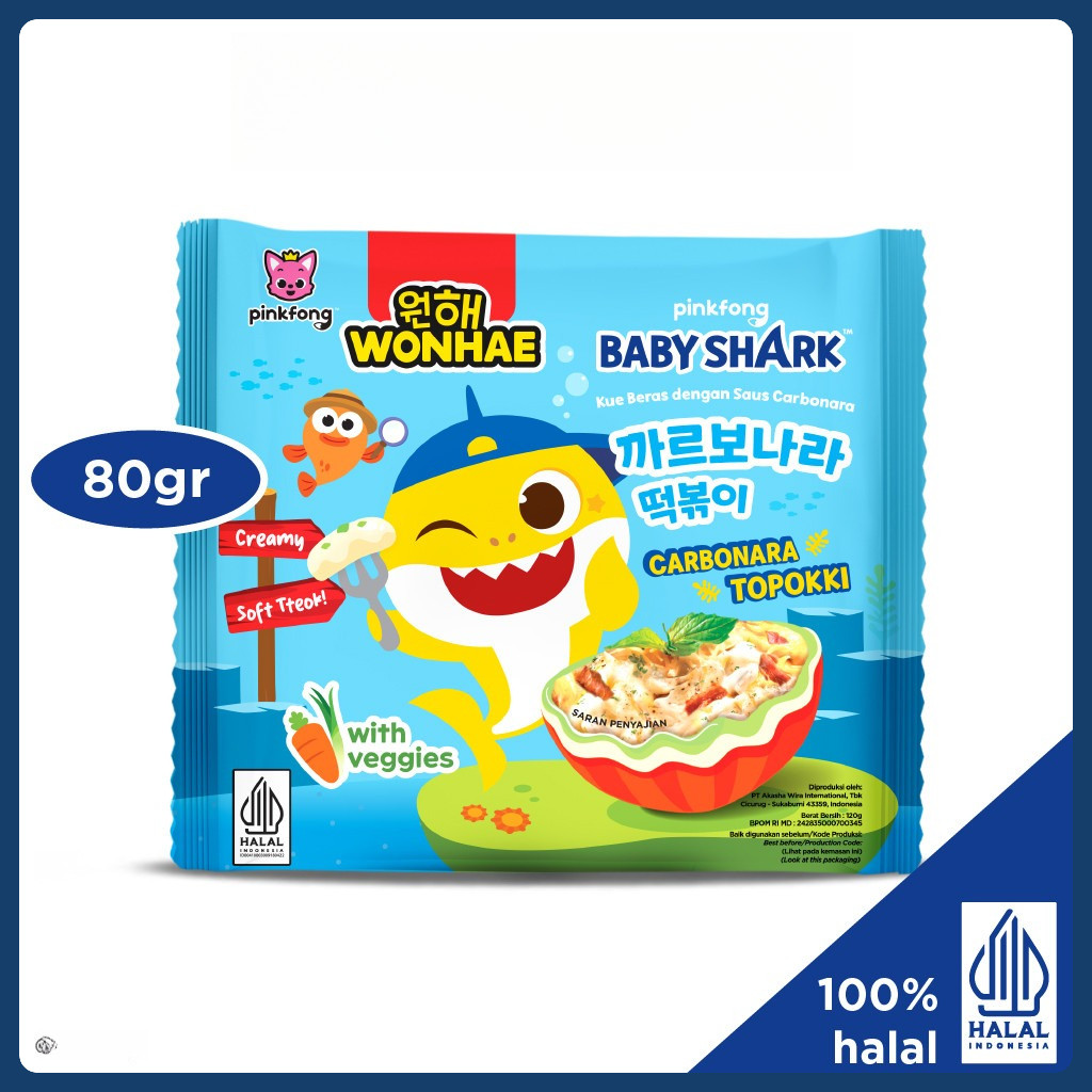 

Wonhae Topokki Kids Carbonara 80gr - Baby Shark