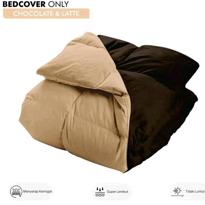 bedcover saja two tone/kobinasi warna aesthetic(sesuai deskripsi) Katun Dakron Selimut