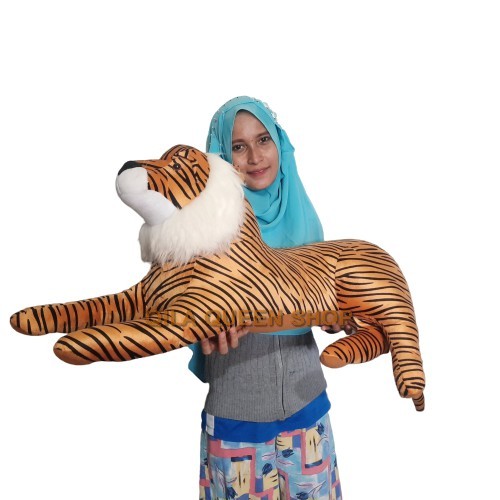 [JUMBO 1 METER] Boneka Macan Harimau Belang & Singa 100cm - Boneka Hewan Besar Halus & Lembut - Kado