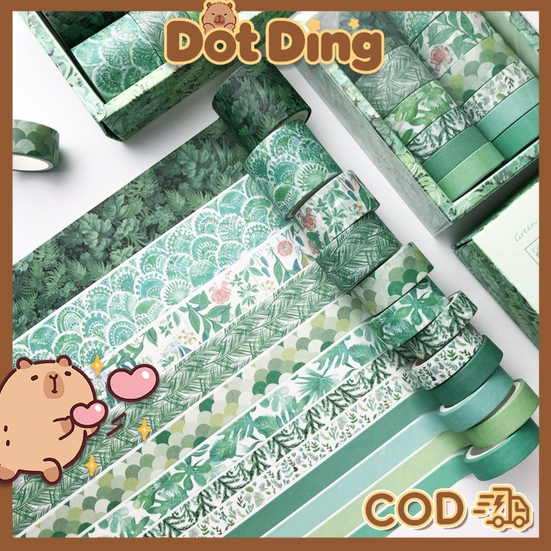 

[DOTDING] Washi Tape 12pcs Elegant Vintage/ Washi Tape Aesthetic12 pcs/set Pita Kertas Alat Tulis Kantor dan Perlengkapan Sekolah Stiker Retro Sastra Buku Harian Bahan Stiker P017