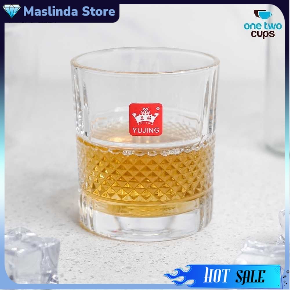 Gelas Minuman Kecil Ukuran 280ml | Gelas Klasik Kaca Batu Kristal Kuno 280ml Aesthetic Whisky Glass