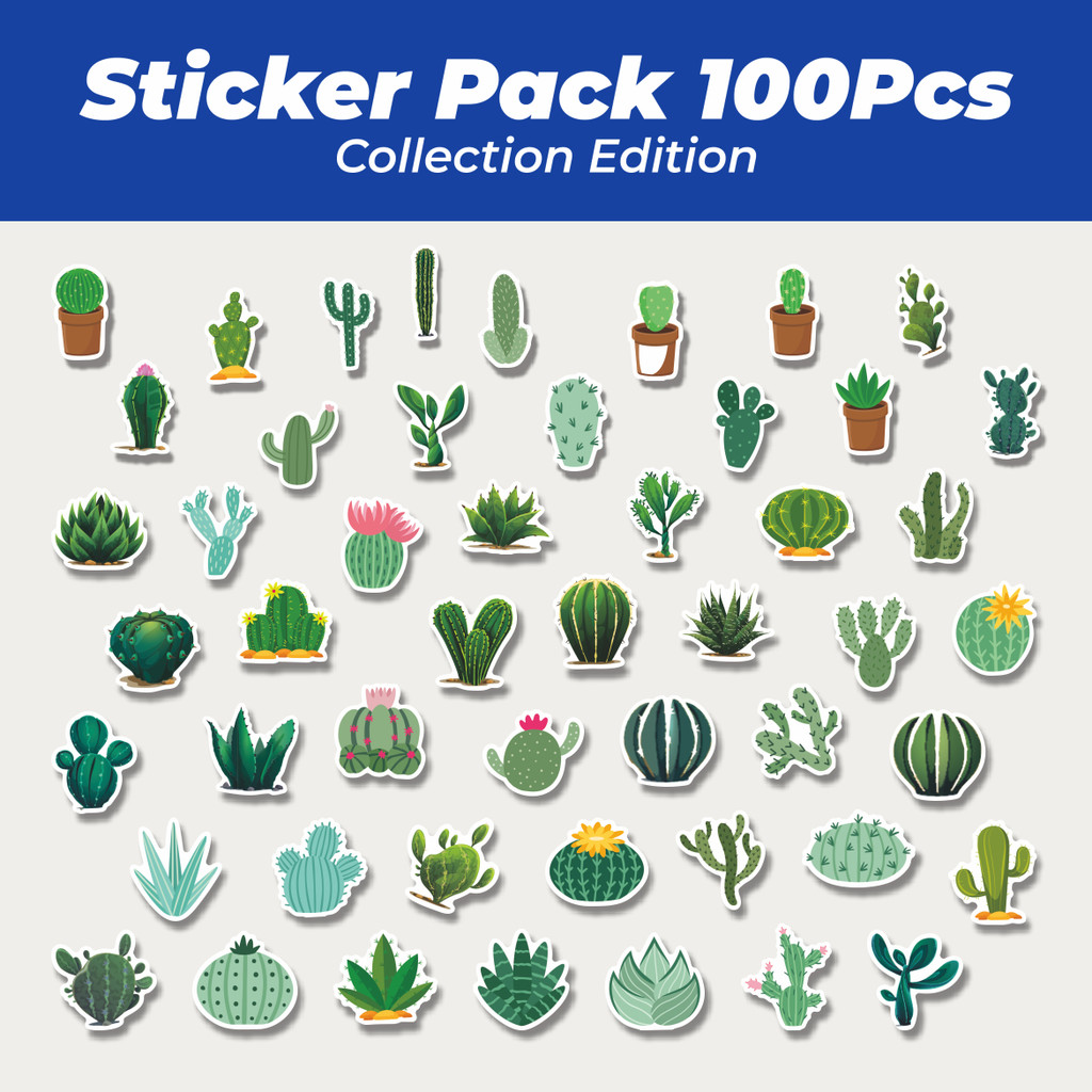 

Hot Stiker Tanaman Kaktus Hijau Lucu Anti Air Stikers Berperekat Waterproof Sticker Decal Buat Motor Helm Buku Journal Koper Casing HP Laptop Botol Minum