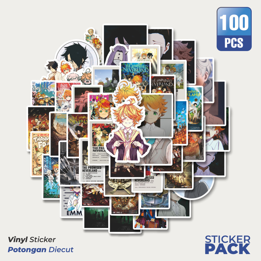 

Stiker Vinyl Stiker Poster The Promised Neverland Waterproof Aesthetic- Untuk Laptop, Motor, dan Helm - Paper Stationery Pack
