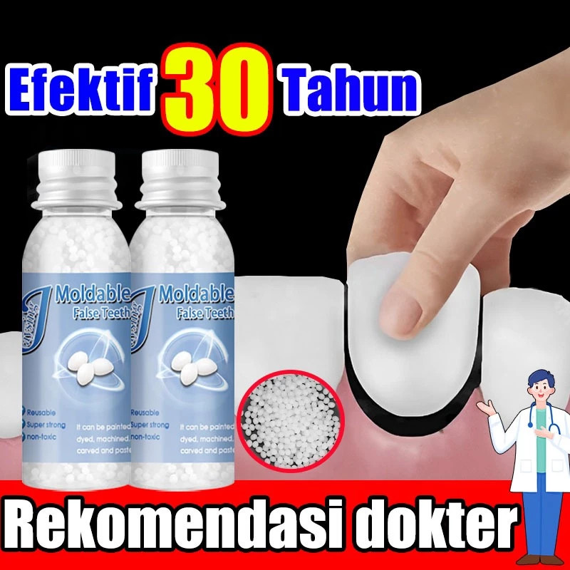penambal gigi berlubang gigi palsu asli dokter permanen tambal gigi permanen 30ML lem gigi palsu per