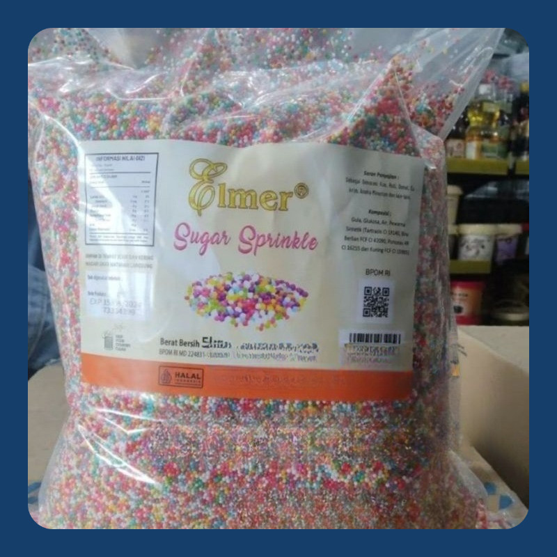 

sprinkle 1kg elmer repack springkel gula sugar