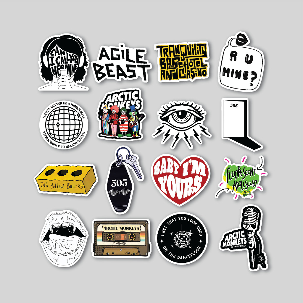 

Sticker Pack Arctic Monkey Sticker Tumbler | Stiker Laptop Koper Helm