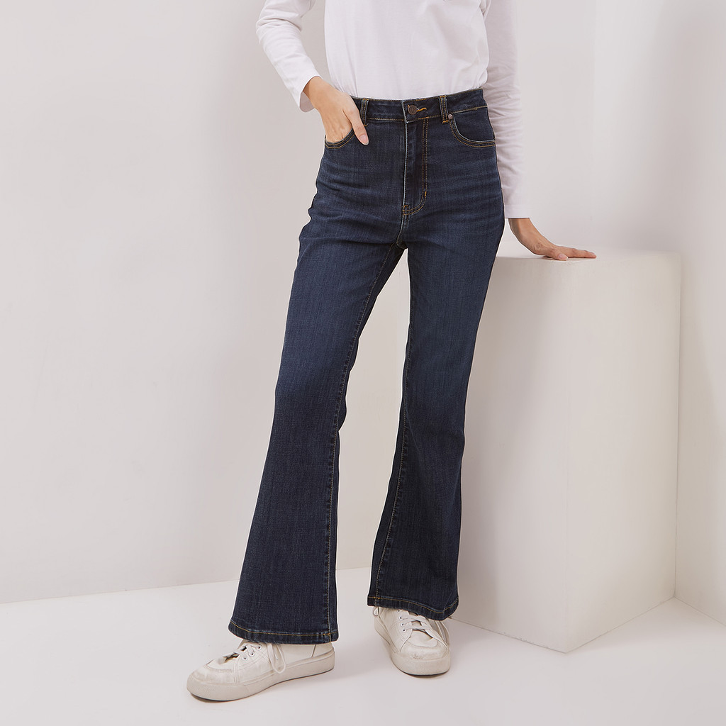 DUST Celana Vintage Cutbray Jeans Adisti Blue (D. 3832)