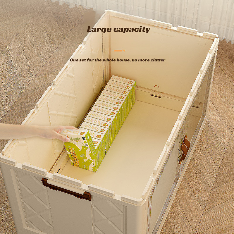 Folding Storage Cabinet Kit en Multifunctional  Rack Living Room Free Installation Folding Storage C