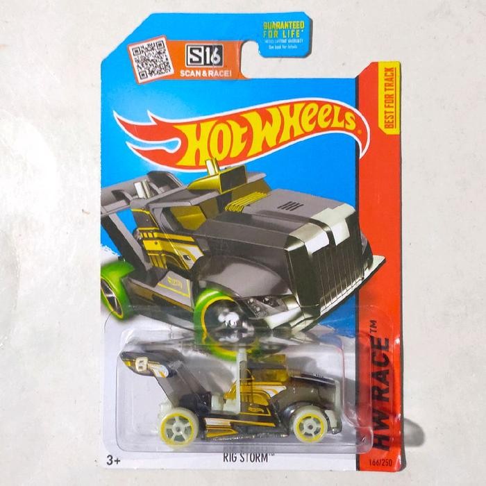 TR99 Hotwheels Hot Wheels Rig Storm hitam 2014 HW Race Glow in the Dark