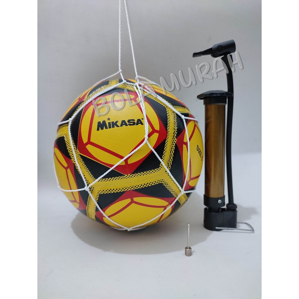 Bola Kaki Mikasa, Bola Kaki Size 5 Bonus Pompa. Bola Sepak Anak Anak. Bola Bliter Pres / Di Lem. Bol