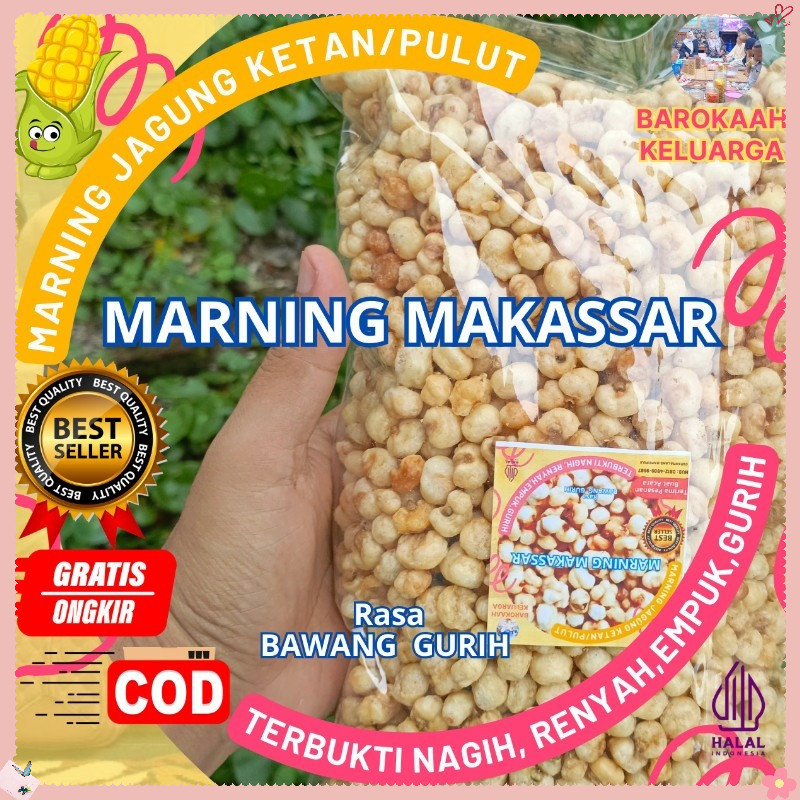 

JAJANAN MAKARONI MARNING JAGUNG SULTAN JuARA/ SNACK SUPER JAGUNG MARNING KETAN/JAGUNG MARNING PUTIH 100 GR, 250 GR 500 GR, 1KG GURIH BAWANG TERBUKTI EMPUK RENYAH GURIH
