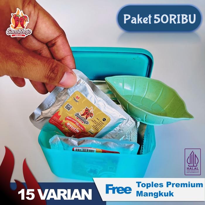 

SamBhojo Sambal Viral Paket Hemat 15 Sachet Free Mangkuk dan Toples Premium - Jinak Terlaris
