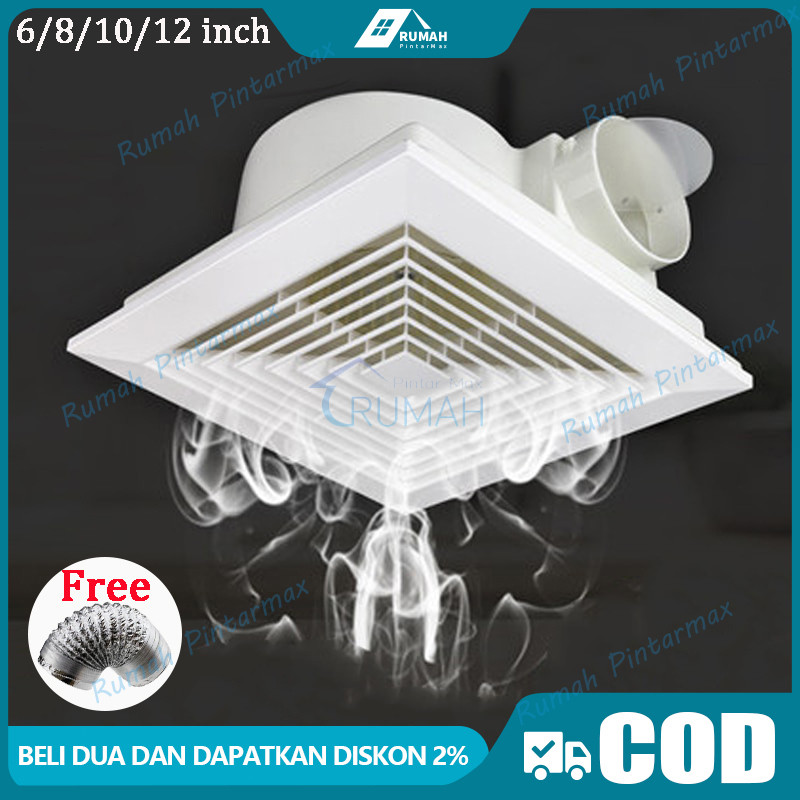 Exhaust fan exhaust fan dinding exhaust fan kdk 6/8/10/12 inch exsos fan dinding Kamar tidur dapur d
