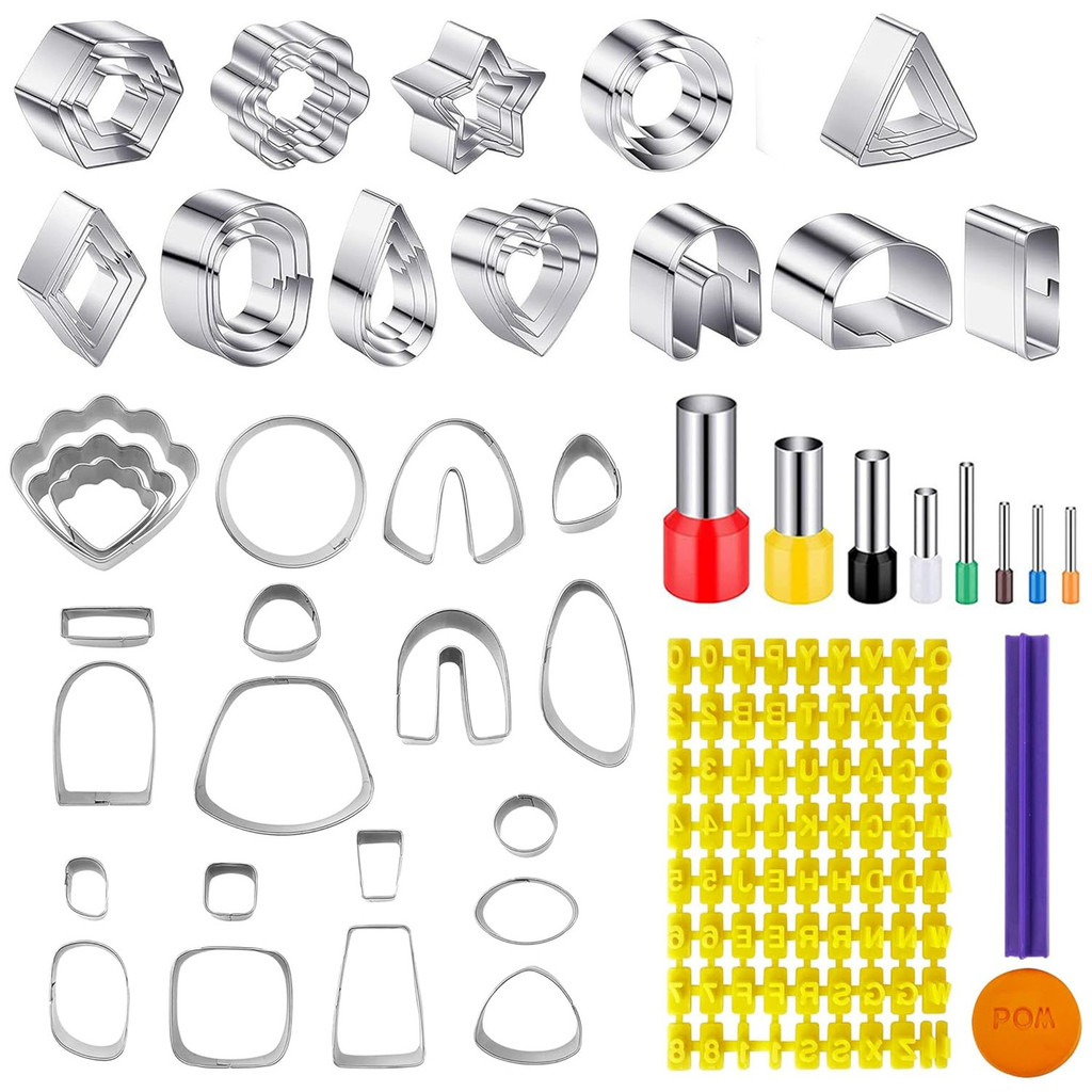 

Clay Tools Set Polymer Clay Earring Making Kit Stainless Steel Cutter Mold Handmade Pottery Ceramic Craft Jewelry Diy Supplies