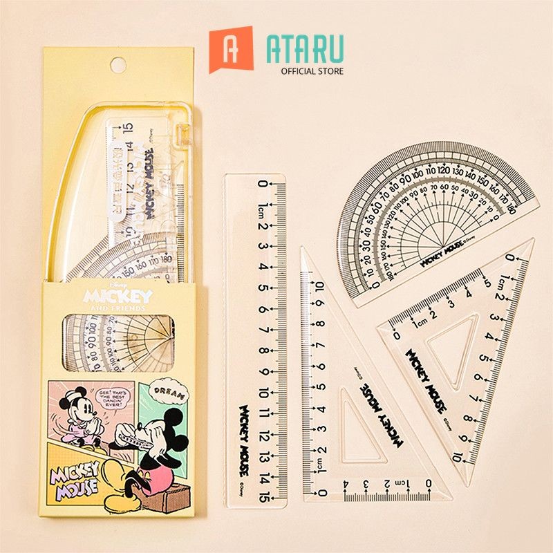 

Ataru Set 4 Pcs Penggaris Mickey Classic - Kuning Ruler Alat Pengukur Peralatan Tulis Sekolah Dan Kantor