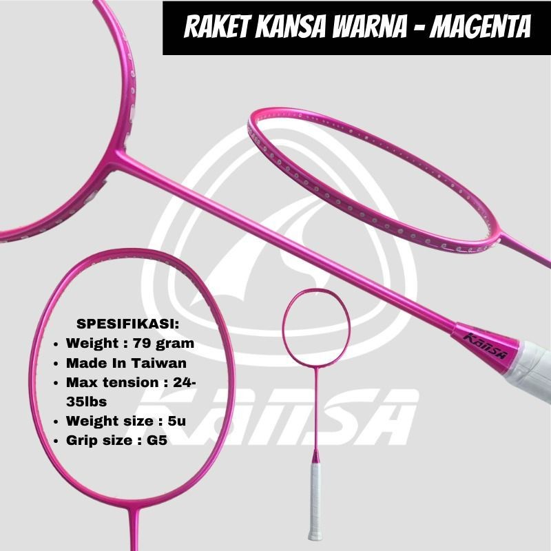 Raket Badminton / Raket Bulutangkis KANSA WARNA Full Carbon Original