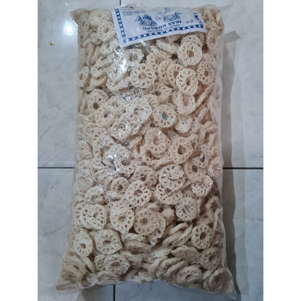 

(derifrozen) KERUPUK MAWAR BESAR PUTIH TIGA RODA MERK IKAN DORANG 1 BAL 5KG