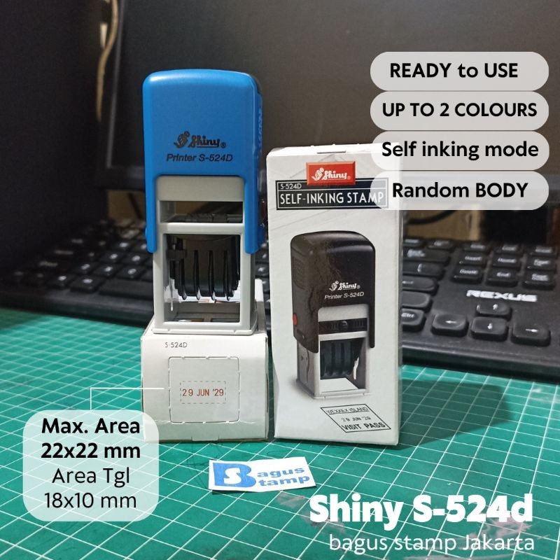 

Stempel Shiny Kotak Tanggal S524D S530D S542D S-524D S-530D S-542D Otomatis Self Ink Custom Text