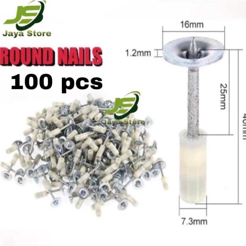 

100 Pcs Isi ulang Paku Beton Stampset Paku Washer Ramset Boset 7.3mm/100pcs