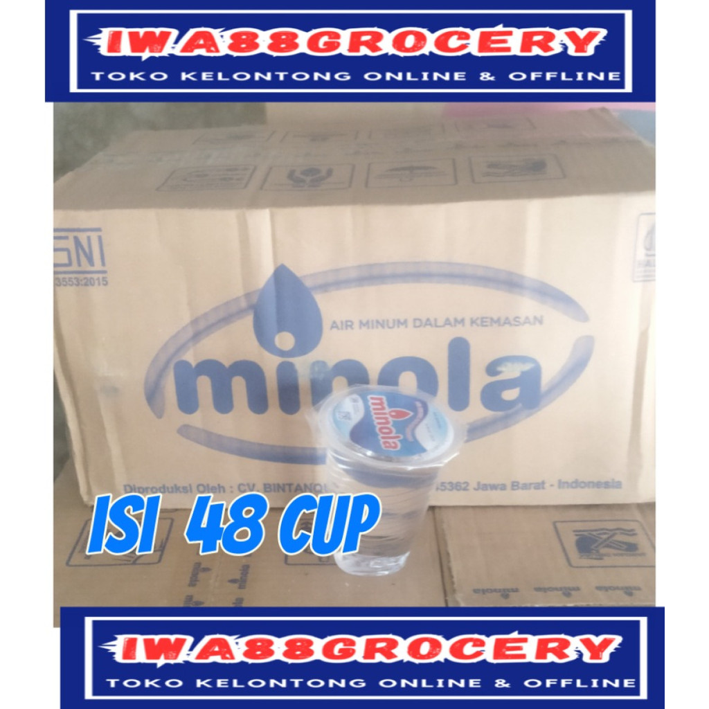 

Minola air mineral cup 1karton isi 48cup