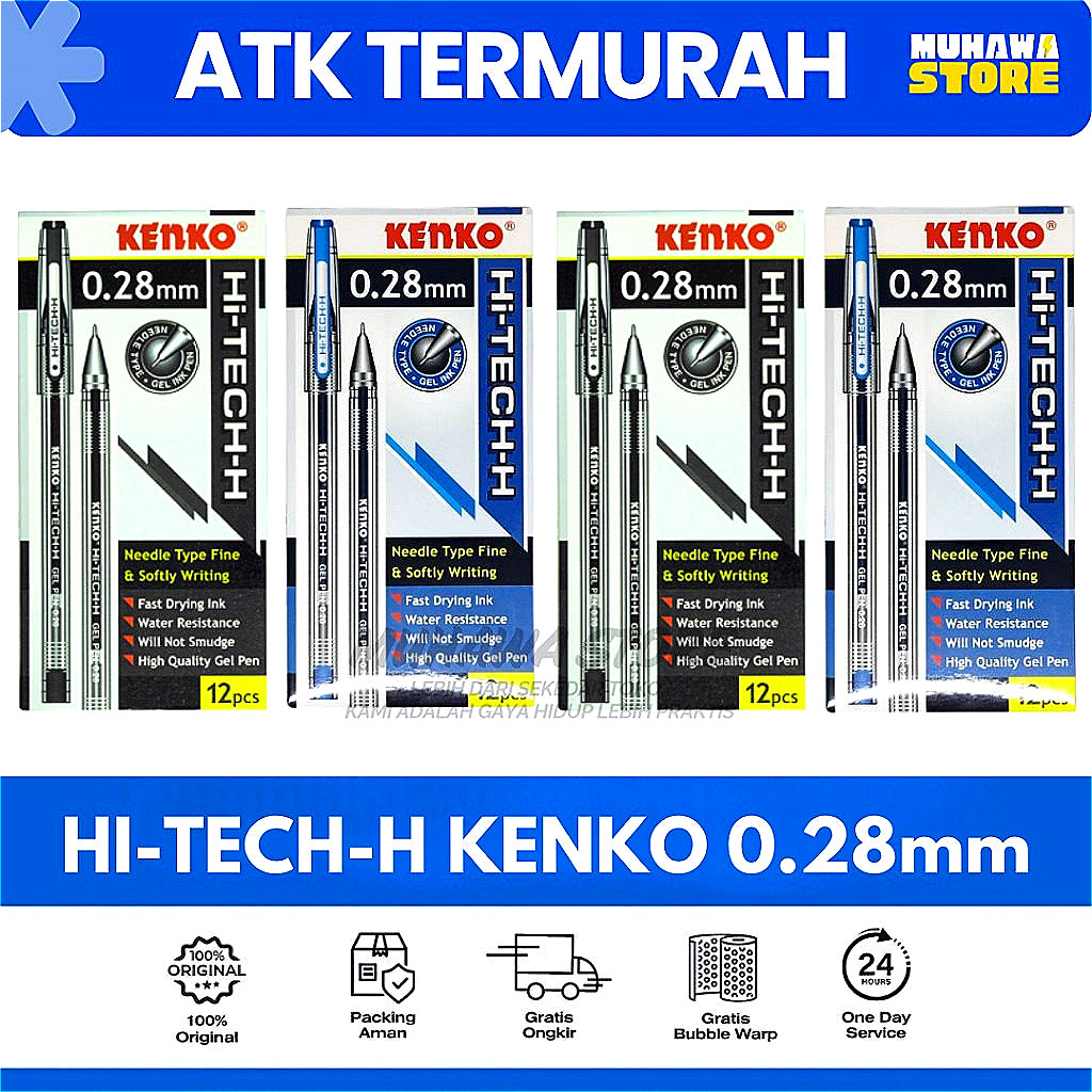 

HI-TECH H KENKO 0.28mm HITECH ORIGINAL TERMURAH PEN GEL HITECH KENKO