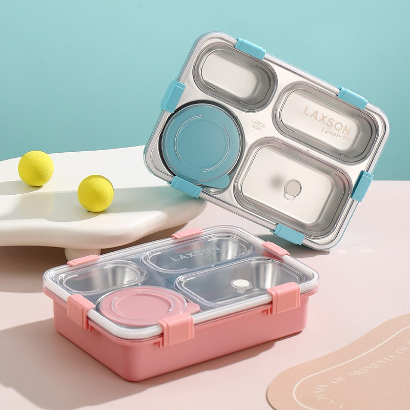 Lunch Box Stainless Steel Sekat | Kotak Makan Anak Sekolah | Kotak Makan Catering Kerja 7072