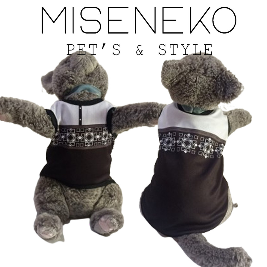 Baju Kucing Lucu Murah Motif Model Ramadhan Baju Koko Kombinasi Hitam Cowo Cewe Jantan Betina Akseso