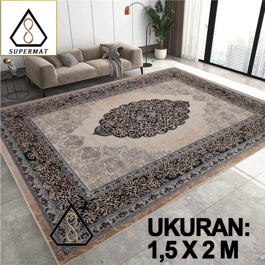 SUPERMAT - Karpet Lantai Eropa Polyester [Uk 150 x 200 Cm]