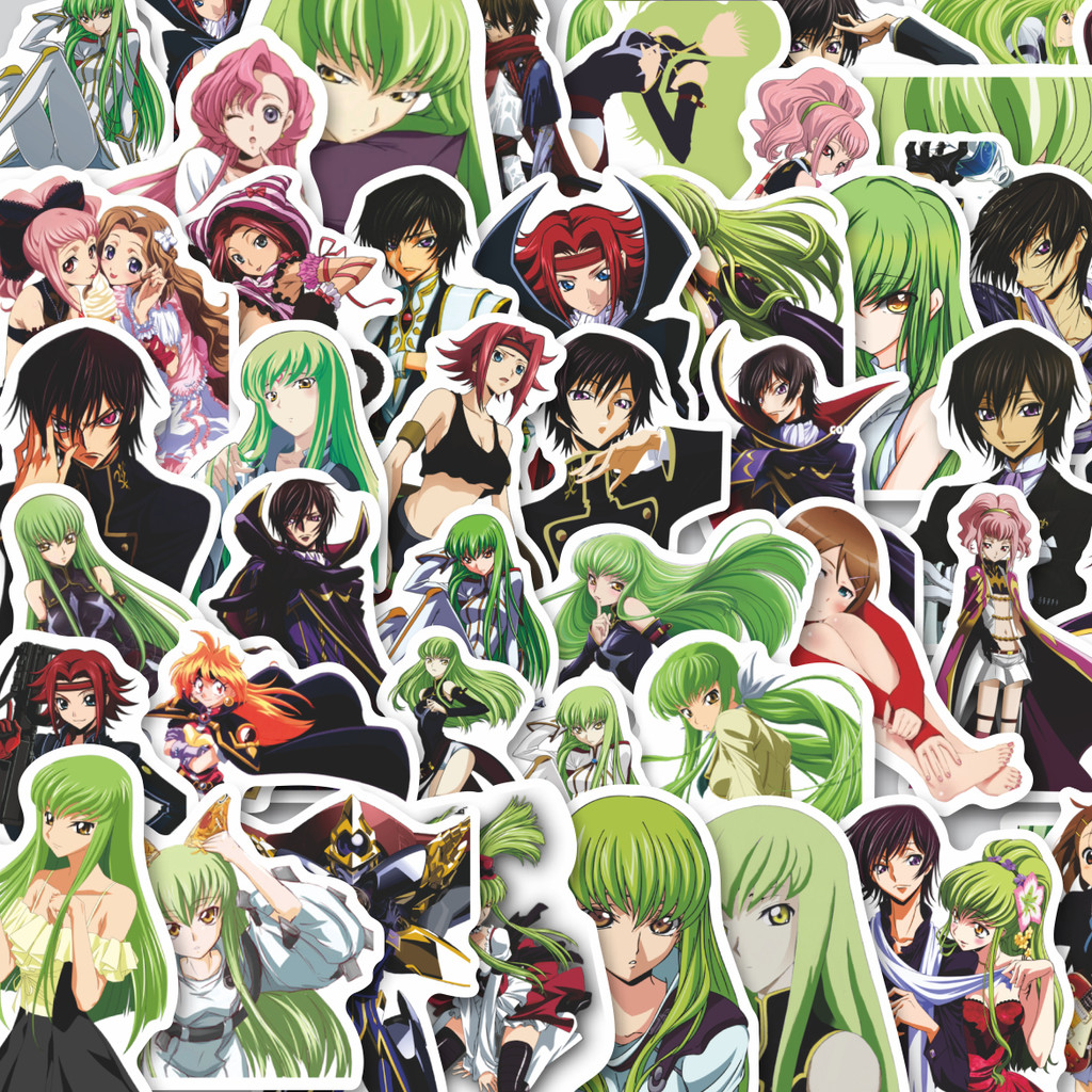 

Stiker Cutting Pack Sticker Anime Code Geass (Kōdo Giasu) Isi 100Pcs Series Aesthetic Lucu Keren Untuk Koper Bahan Vynil