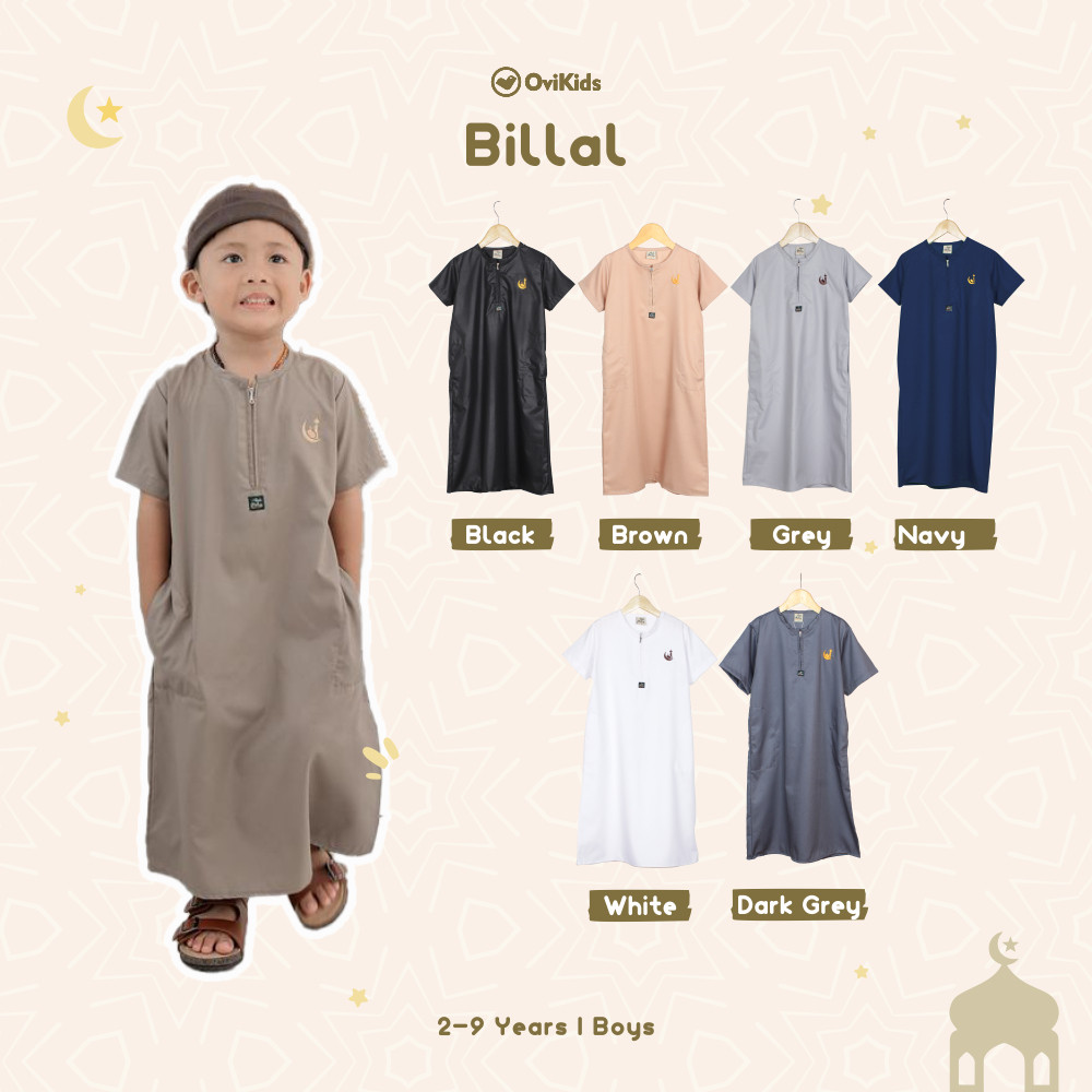 Baju Anak Lucu OVIKIDS Bilal - Baju Anak Laki Laki Baju Koko Anak Laki Laki Gamis Anak 2-9 TahunMura
