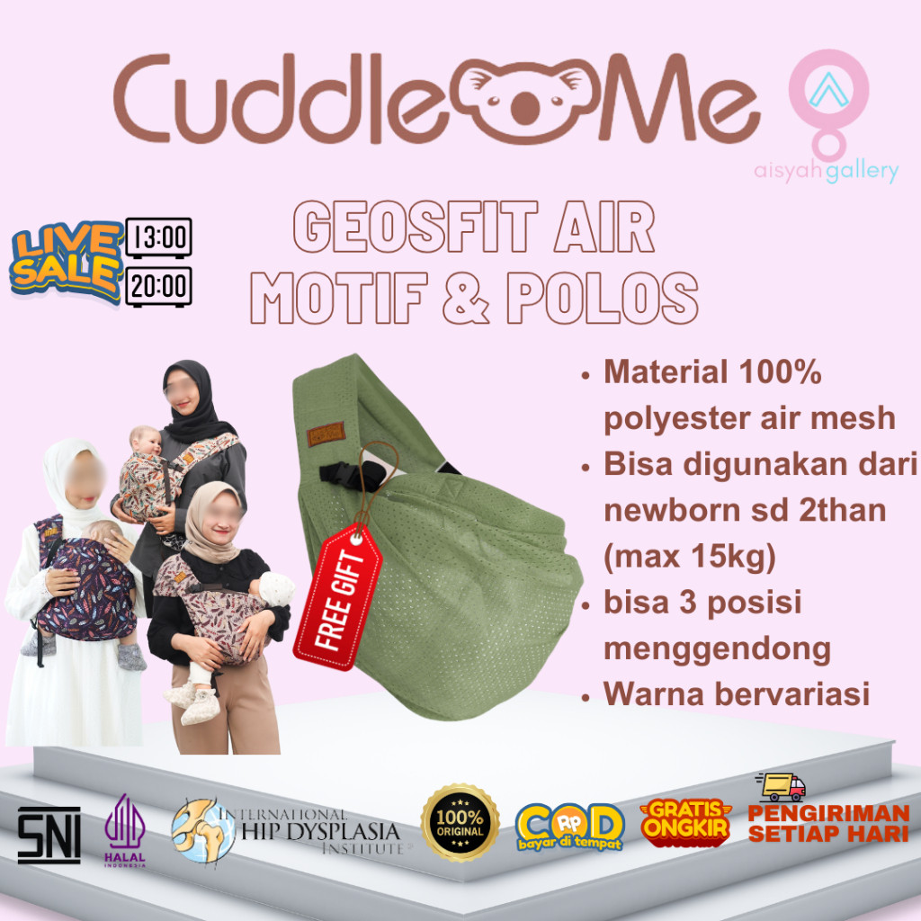 CuddleMe Geosfit Air Gendongan Bayi Cuddle Me geos fit