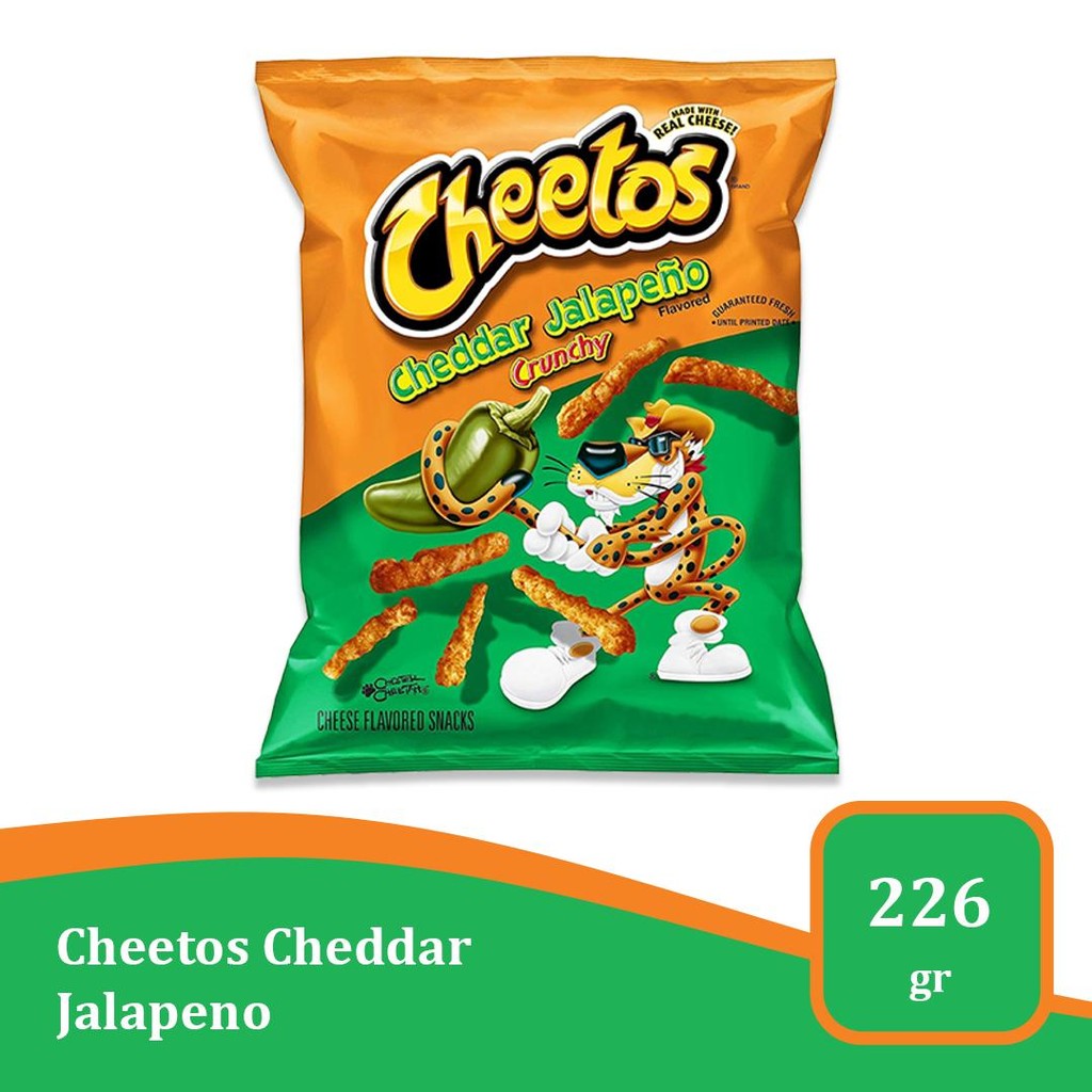 

Cheetos Cheddar Jalapeno 226 gr – Camilan Keju Pedas Import USA