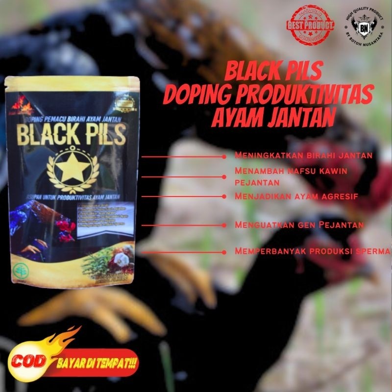 Jamu Ayam Bangkok Tarung Sangar Black Pils Doping Jantan Pemacu Birahi Agresif Kawin Tinggi Dan Kuat
