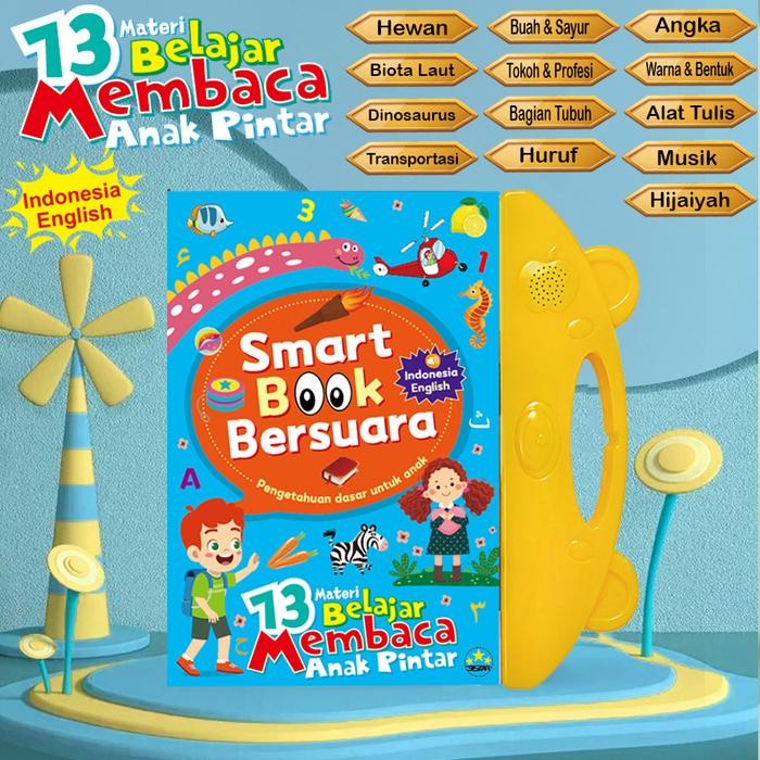 Smart Book Bersuara Indonesia English 13 Materi Belajar + 20 Lagu Anak - Smart Book