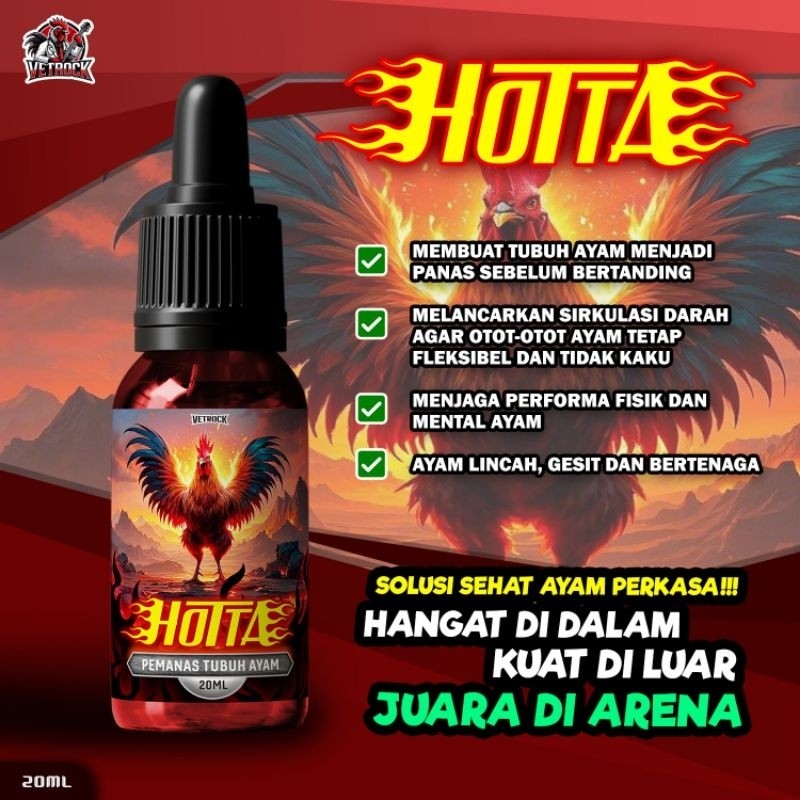 HOTTA – Pemanas Tubuh & Booster Performa Ayam Sebelum Laga