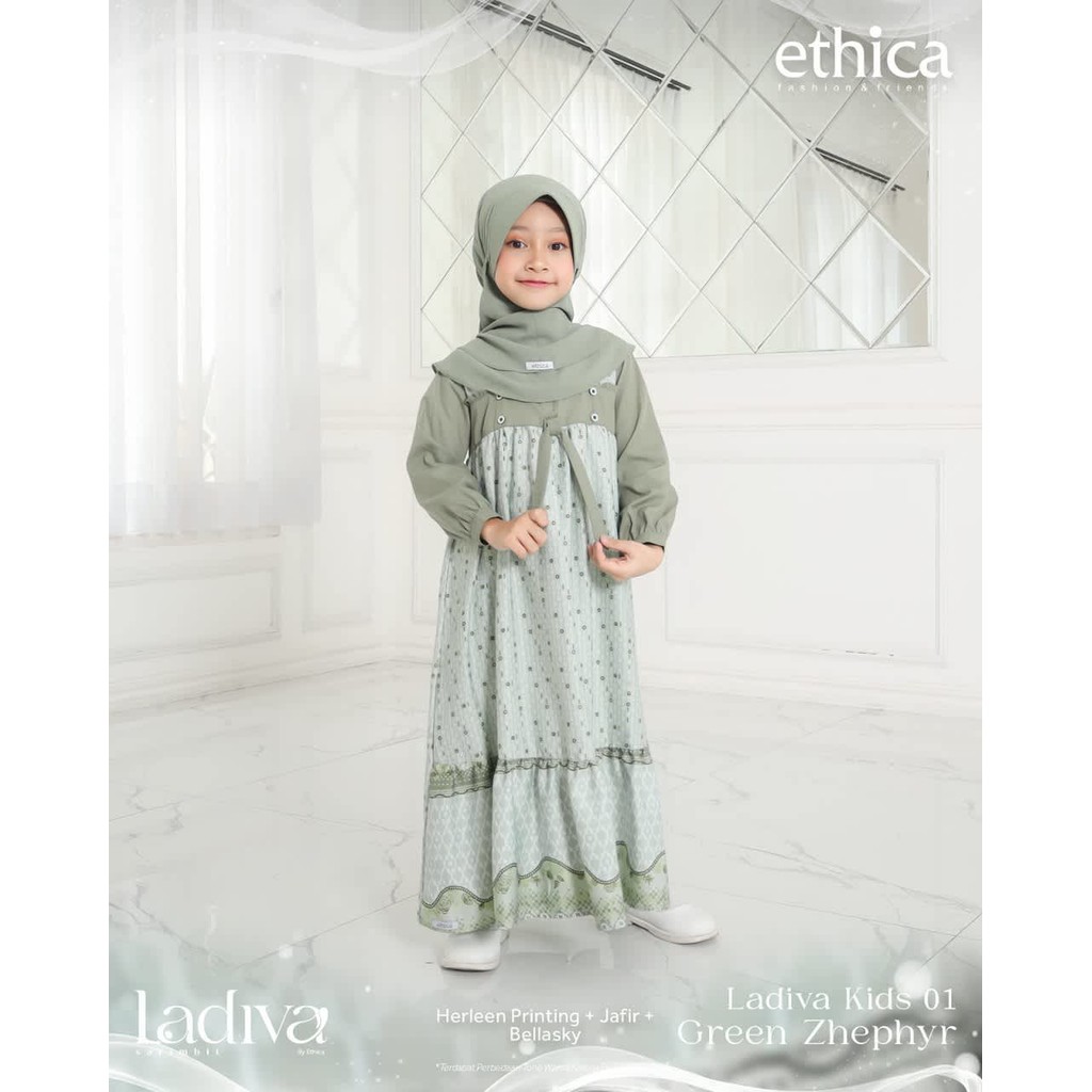 ETHICA GAMIS ANAK LADIVA KIDS 01 GREEN ZHEPHYR