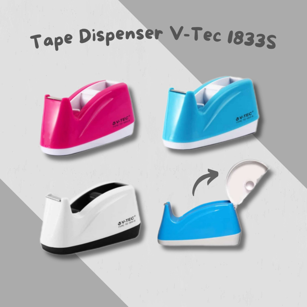 

Tape Dispenser Mini V-Tec 1833S - Alat Potong Solatip - Dispenser Isolasi Kecil - Pemotong Selotip