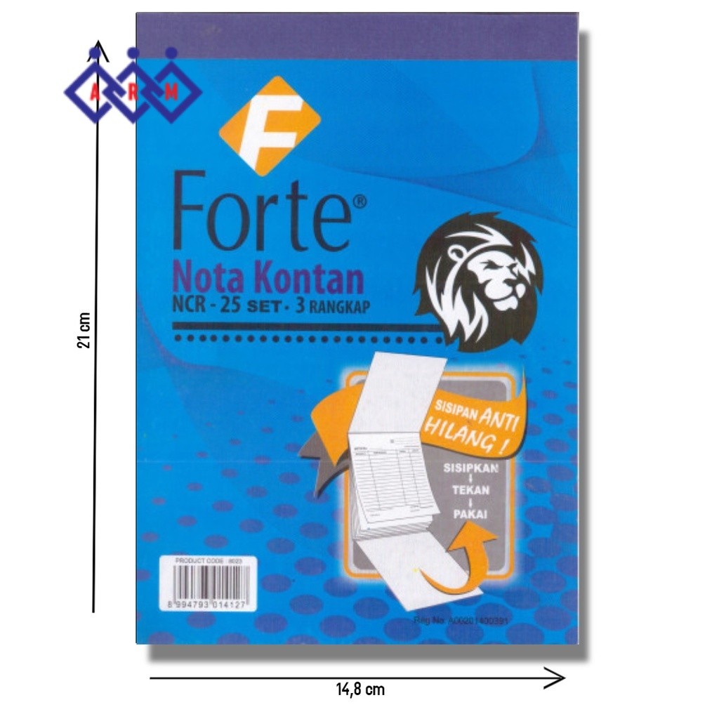 

NOTA KONTAN KECIL 3 PLY FORTE (1PCS) + Best Seller