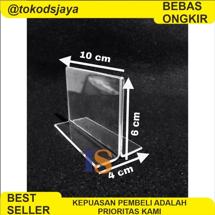 

PROMO 10 x 6 cm LT - Akrilik Tempat Barcode/Qris/Brosur/Nomor Meja Tebal 2mm Acrylic Stand - 10x6 LT