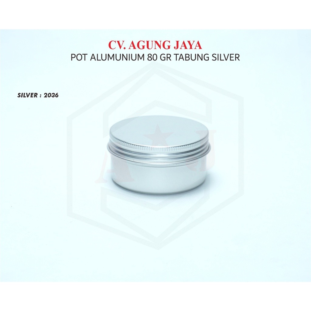 Pot Alumunium 80 g Silver / Pot Pomade / Pot Cream/Jar Alumuniu/ Wadah Pomade/Tin Alumunium/ Pot Pom