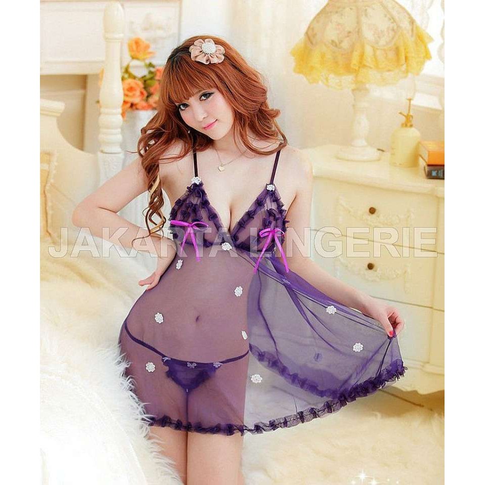 Jakarta Lingerie Sexy Babydoll JLK302 My Dream Girl Baju Tidur Wanita Transparan Small Big Size