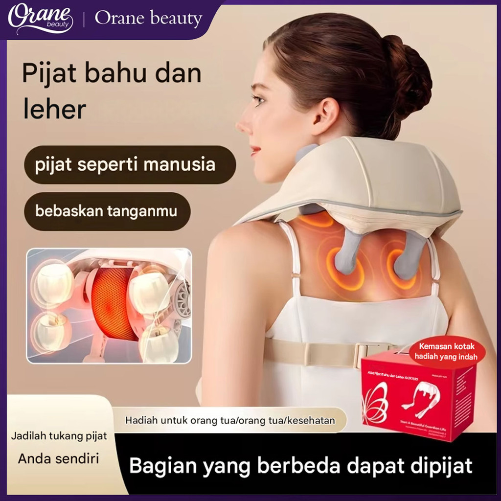 Alat Pijat Shiatsu Elektrik Hadiah Sehat Untuk Pria Dan Wanita Alat Pijat Tubuh Pereda Nyeri Nirkabe