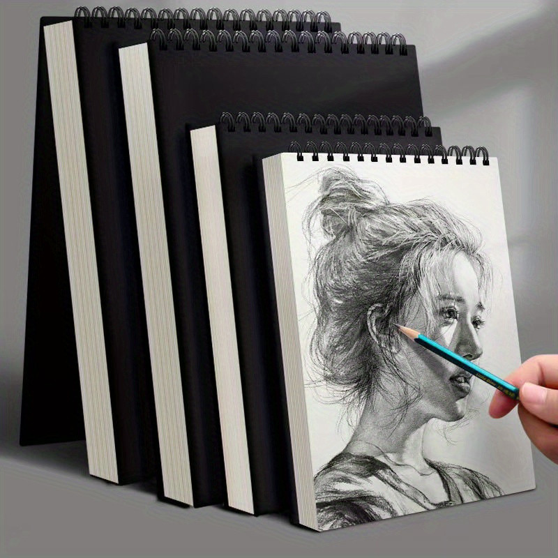 

4 Pieces Sketchbook, Top Spiral Binding Sketch Board, 1 Pack of 30 Sheets, Acid-Free Art Sketchbook Art Sketch Painting Writing