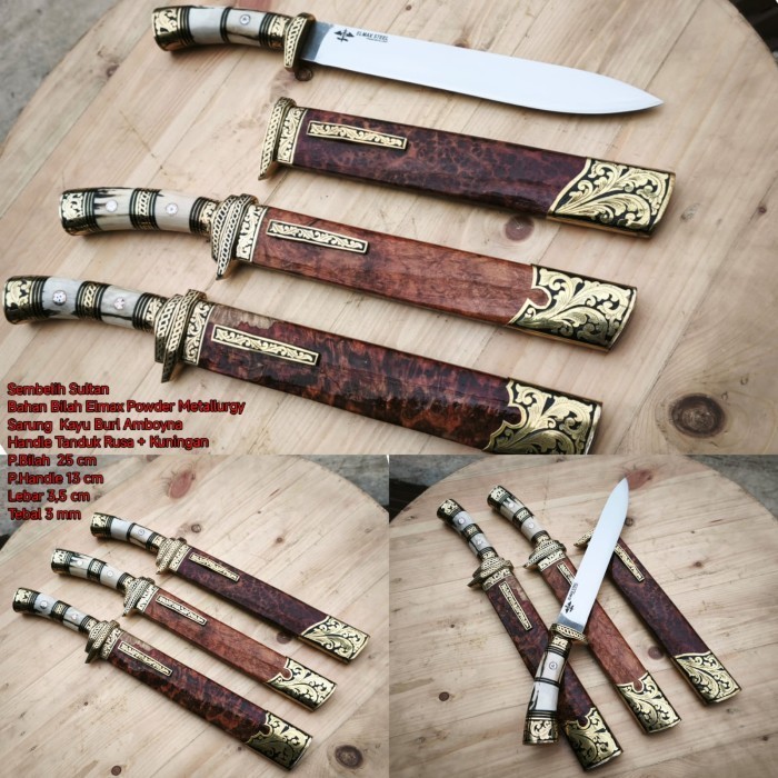 new terlaris pisau sembelih hewan qurban golsem baja elmax berkualitas siap pakai tipe 055
