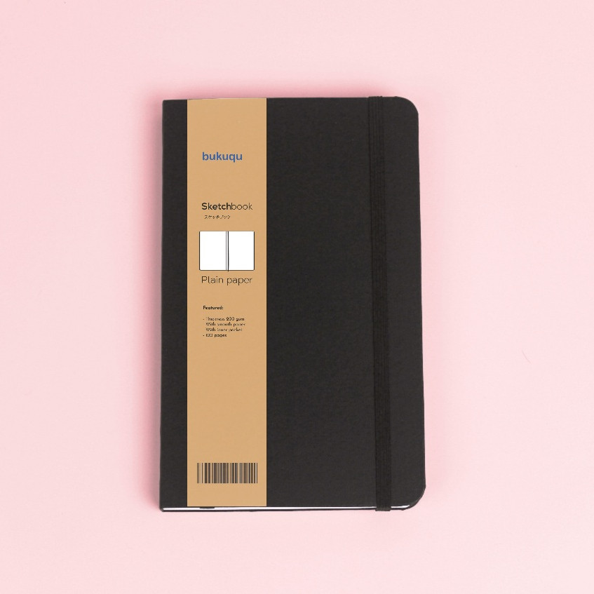 

Bukuqu Sketchbook A5 200 Gsm Hardcover - Portrait - Notebook Gambar/ Lukis/ Cat Air Tebal
