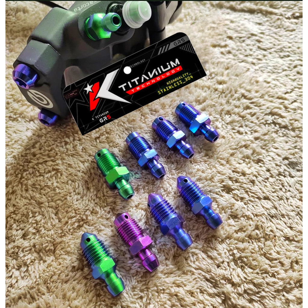 Baut Blader Nepel Angin Titanium M10 Drat 14 Halus 1.00 Kasar 1.25 Titanium kaliper original Vietnam