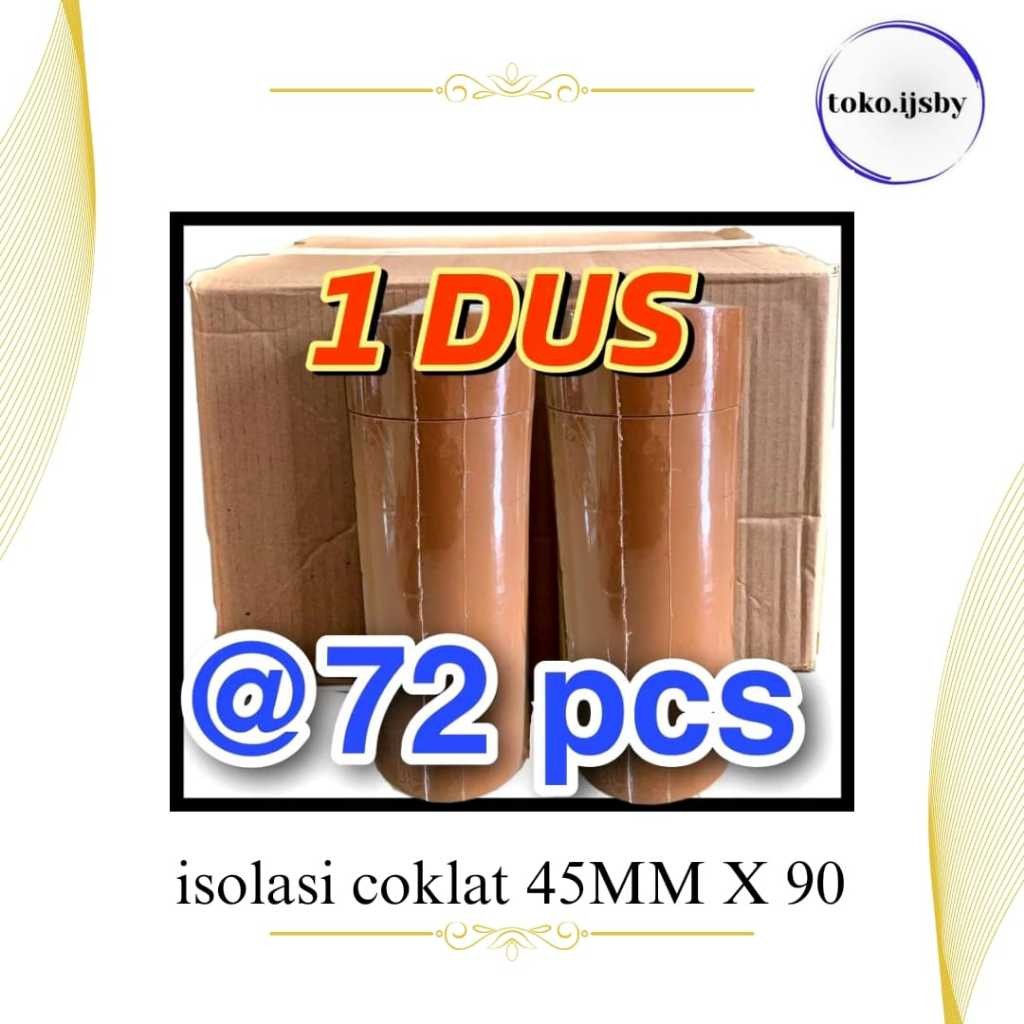 

LAKBAN COKLAT 45MM*90 /PAKET 1 DUS/ PAKET 72 PCS/HARGA LEBIH MURAH!!!