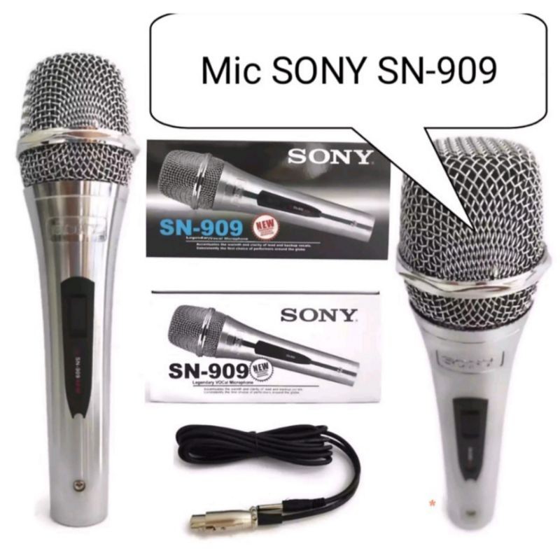 Mic Sony SN 909 Mic Kabel Sony Microphone Sony SN 909 Mic Kabel Mic Karaoke Sony SN-909