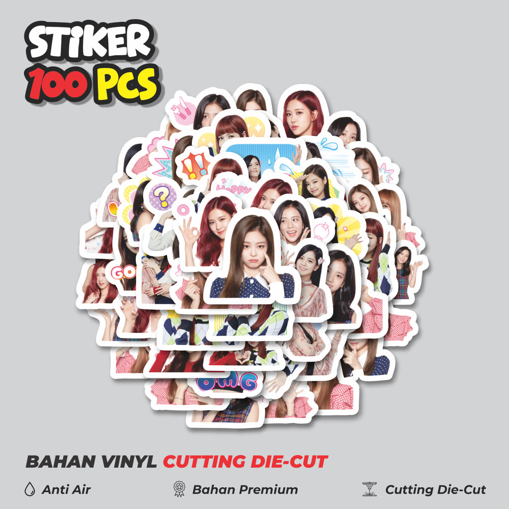 

Terbaru! 50 pcs Stiker Girl Band Black Pink Dekorasi Lucu Kreatif untuk Notebook, Skateboard, HP