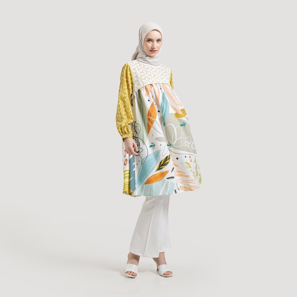 Tunik Full Print Bianca Katun Toyobo Ameela.KL